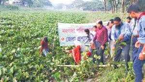Demonstration of social groups to rescue the River Nabaganga