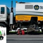 Not with a broom, the dirt will be cleaned by a vacuum sweeping truck