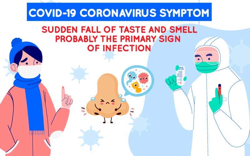 COVID-19 coronavirus Symptom: Sudden Fall of Taste and Smell Probably the Primary Sign of Infection