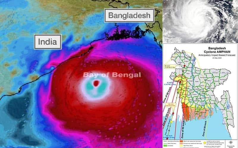 Cyclone Ampan Why the embankments were damage more in Bangladesh in compare to West Bengal