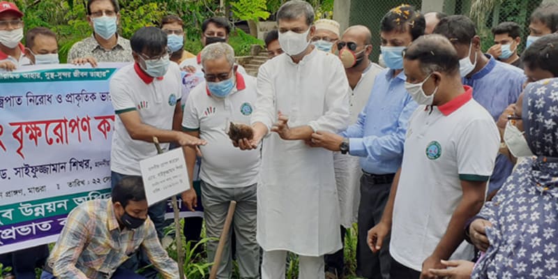 Inauguration of palm seed planting to prevent lightning and maintain the natural balance