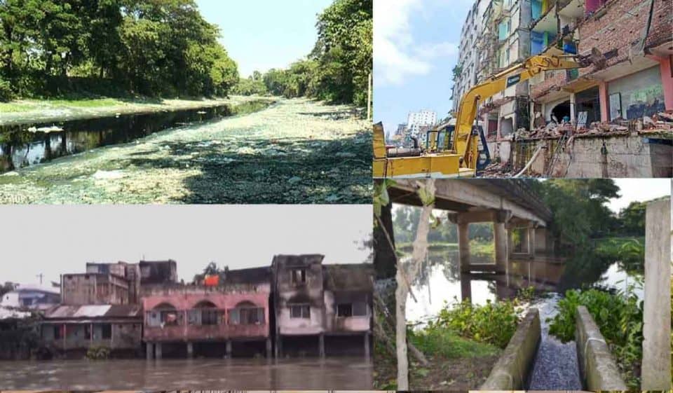 Occupancy and pollution squeeze the ecology and shape of the Old Brahmaputra
