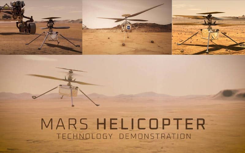 The copter will fly on the ground of the red planet!