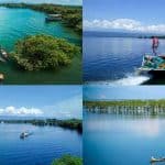 Tourists are roaming around Sunamganj Tanguar Haor in Bangladesh
