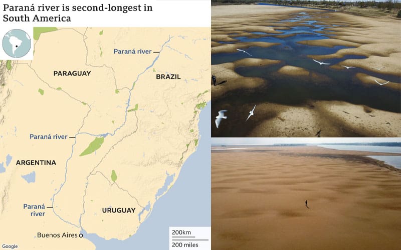 Parana,-the-longest-river-in-South-America,-is-drying-up