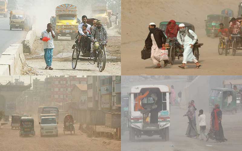 the air pollution level in dhaka recorded ten times higher in 2021 compared to 2020