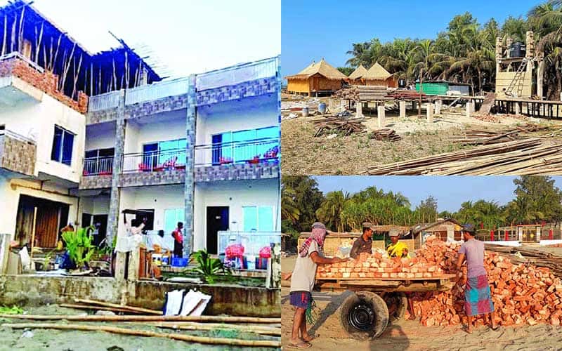 illegal construction of hotels, resorts, and cottages continued in st. martin island despite the prohibition