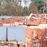 the environment destroying by the black smoke of the brick kiln in laxmipur, bangladesh