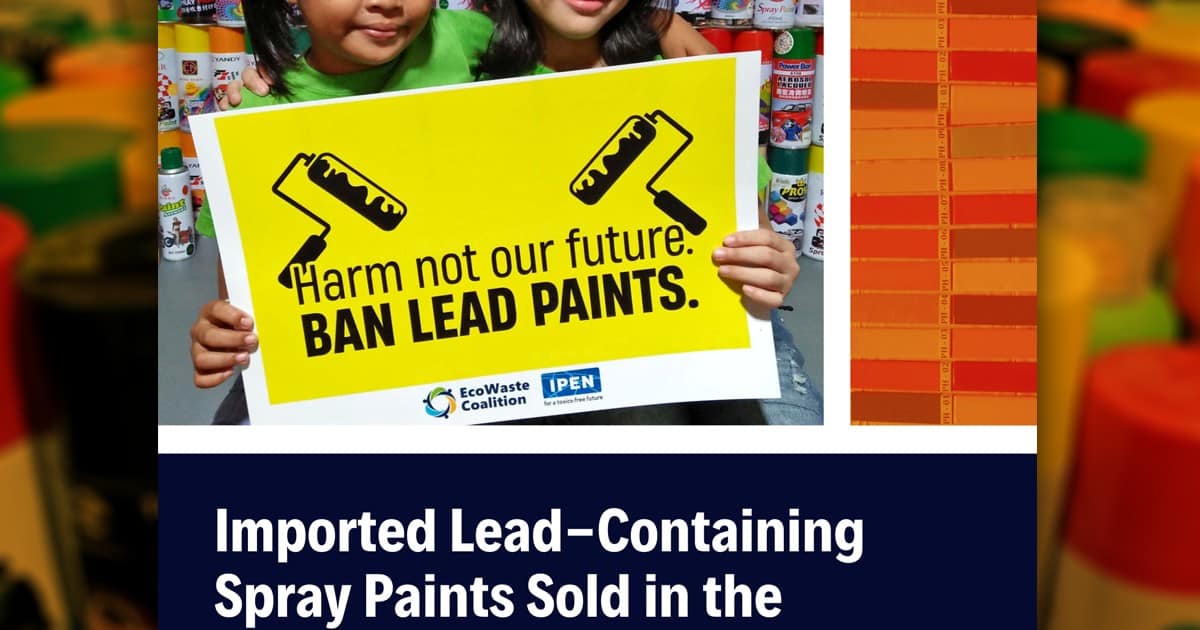 85 imported spray paints found to contain lead above the legal limit