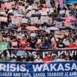 rally held at quezon city, manila, demanding to turn off the philippines government tap into plastics