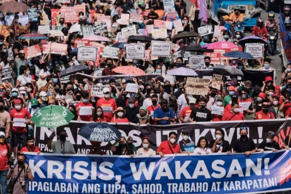 rally held at quezon city, manila, demanding to turn off the philippines government tap into plastics