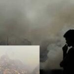 the sky of kochi, india, is covered with toxic smoke, the environment is polluted.
