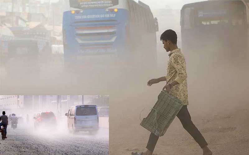 dhaka city is constantly at the top of air pollution