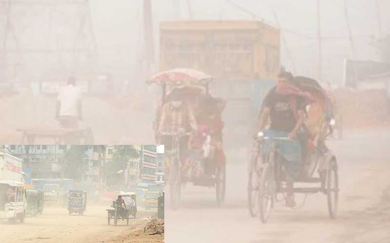 dhaka has been at the top of air pollution for the last three consecutive days