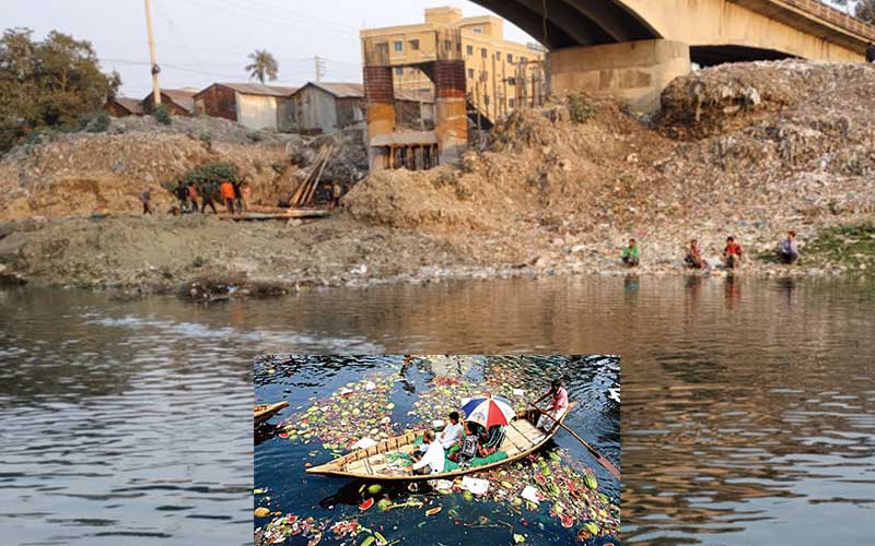 the rivers around dhaka have turned into polluted sewers ‍