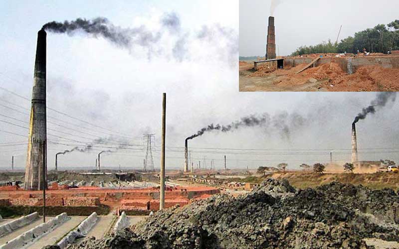 the environment is being destroyed by the toxic fumes of brick kilns