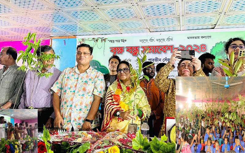 senjuti, the honorable member of parliament of bangladesh, took an oath to the students to protect the environment