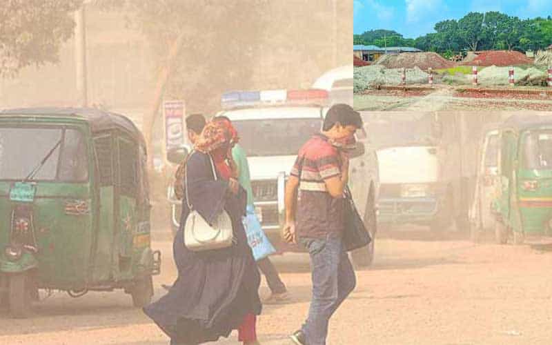 construction materials should be covered to prevent air pollution, environment advisor of bangladesh