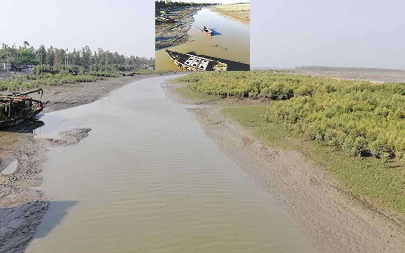 kohelia river in maheshkhali, coxs bazar, is dying due to encroachment, pollution, and filling