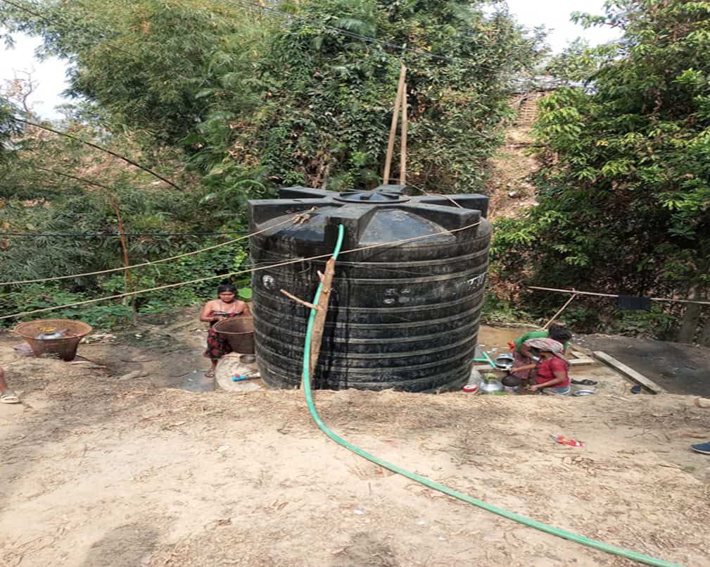 Gravity Flow System (GFS) ensures reliable access to safe water by supporting women in their everyday household work. Photo- Engr. Md. Ashrafuzzaman Khan.