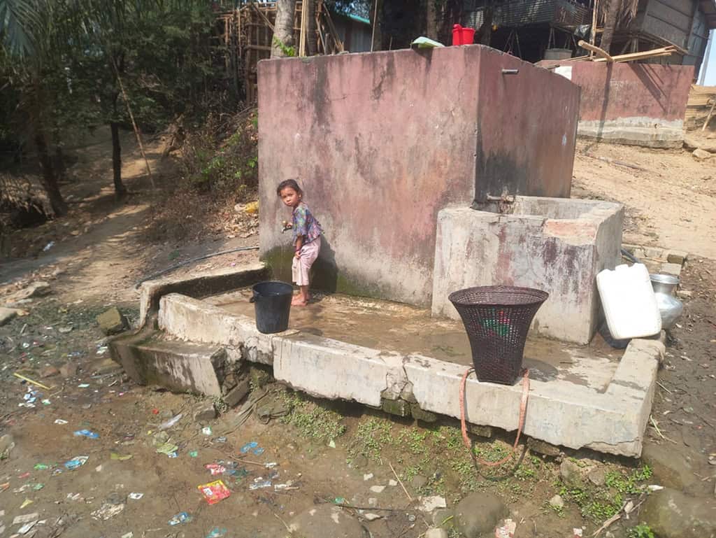 Gravity Flow System (GFS) stores and distributes spring water by ensuring reliable access to safe water for hill communities.  Photo: Engr. Md. Ashrafuzzaman Khan.