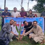Palm tree saplings planted at Rajshahi University of Engineering and Technology (RUET)